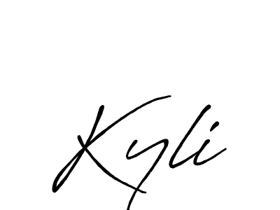 Antro_Vectra_Bolder is a professional signature style that is perfect for those who want to add a touch of class to their signature. It is also a great choice for those who want to make their signature more unique. Get Kyli name to fancy signature for free. Kyli signature style 7 images and pictures png