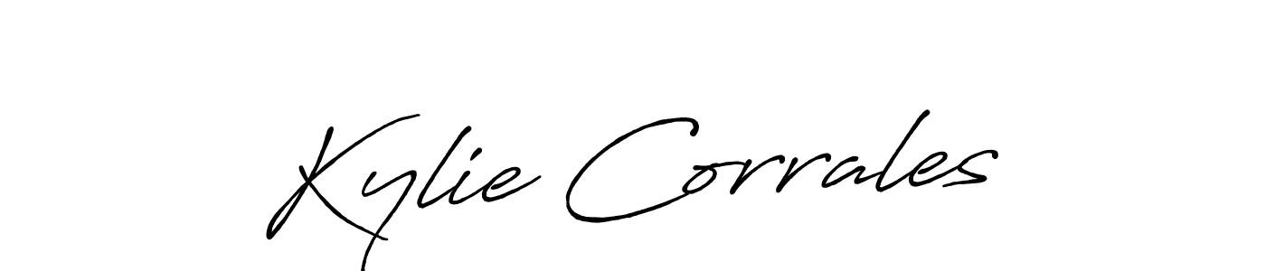 Antro_Vectra_Bolder is a professional signature style that is perfect for those who want to add a touch of class to their signature. It is also a great choice for those who want to make their signature more unique. Get Kylie Corrales name to fancy signature for free. Kylie Corrales signature style 7 images and pictures png