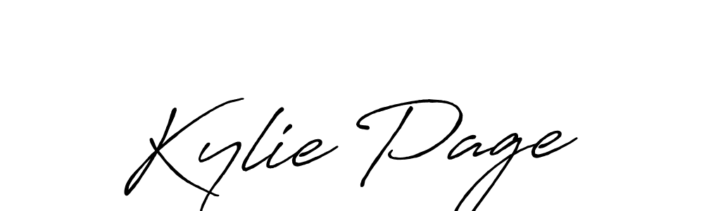 Use a signature maker to create a handwritten signature online. With this signature software, you can design (Antro_Vectra_Bolder) your own signature for name Kylie Page. Kylie Page signature style 7 images and pictures png