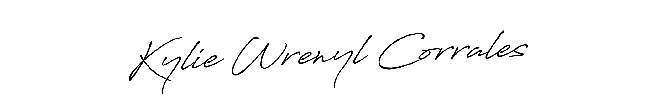 Also we have Kylie Wrenyl Corrales name is the best signature style. Create professional handwritten signature collection using Antro_Vectra_Bolder autograph style. Kylie Wrenyl Corrales signature style 7 images and pictures png