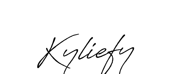 Also we have Kyliefy name is the best signature style. Create professional handwritten signature collection using Antro_Vectra_Bolder autograph style. Kyliefy signature style 7 images and pictures png