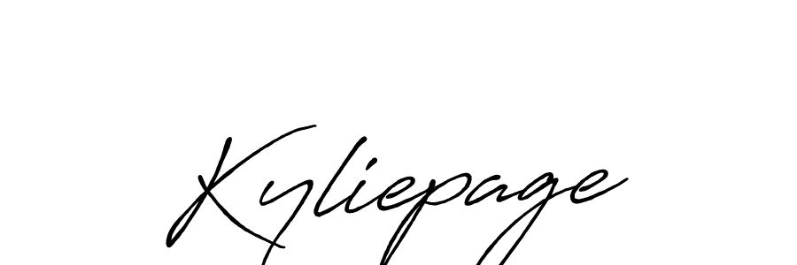 How to make Kyliepage signature? Antro_Vectra_Bolder is a professional autograph style. Create handwritten signature for Kyliepage name. Kyliepage signature style 7 images and pictures png