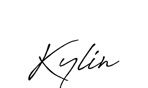 Design your own signature with our free online signature maker. With this signature software, you can create a handwritten (Antro_Vectra_Bolder) signature for name Kylin. Kylin signature style 7 images and pictures png