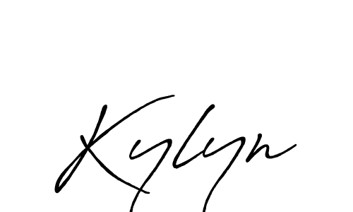 How to make Kylyn signature? Antro_Vectra_Bolder is a professional autograph style. Create handwritten signature for Kylyn name. Kylyn signature style 7 images and pictures png