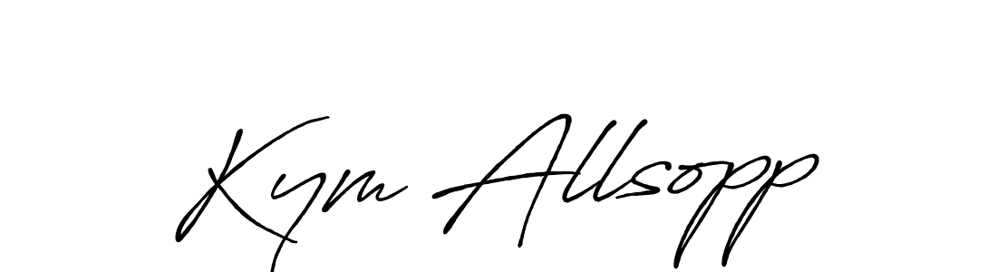 Design your own signature with our free online signature maker. With this signature software, you can create a handwritten (Antro_Vectra_Bolder) signature for name Kym Allsopp. Kym Allsopp signature style 7 images and pictures png