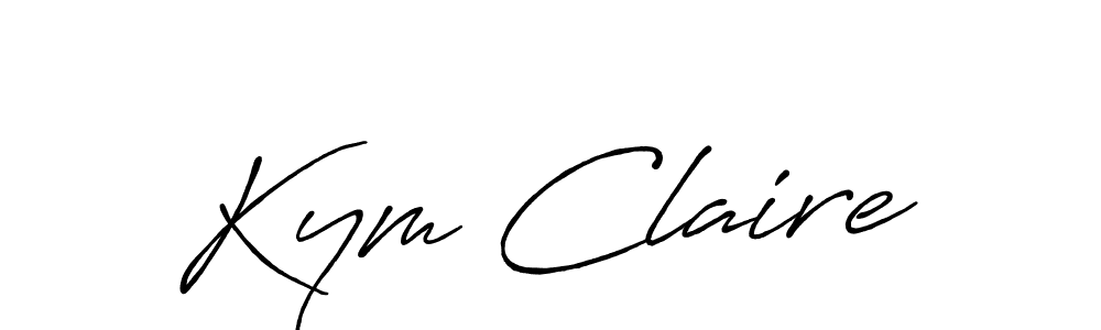 Make a beautiful signature design for name Kym Claire. With this signature (Antro_Vectra_Bolder) style, you can create a handwritten signature for free. Kym Claire signature style 7 images and pictures png