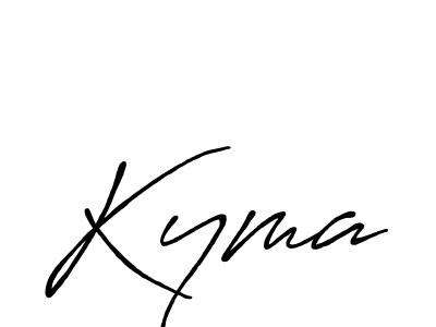 How to make Kyma signature? Antro_Vectra_Bolder is a professional autograph style. Create handwritten signature for Kyma name. Kyma signature style 7 images and pictures png