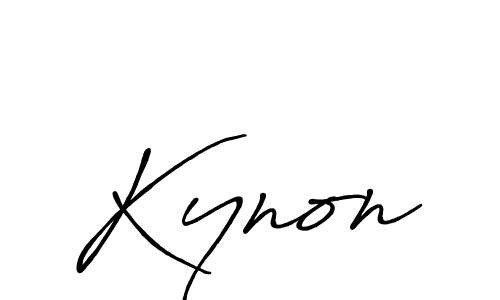 Kynon stylish signature style. Best Handwritten Sign (Antro_Vectra_Bolder) for my name. Handwritten Signature Collection Ideas for my name Kynon. Kynon signature style 7 images and pictures png