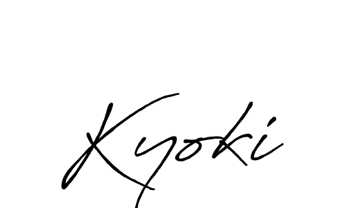 You should practise on your own different ways (Antro_Vectra_Bolder) to write your name (Kyoki) in signature. don't let someone else do it for you. Kyoki signature style 7 images and pictures png