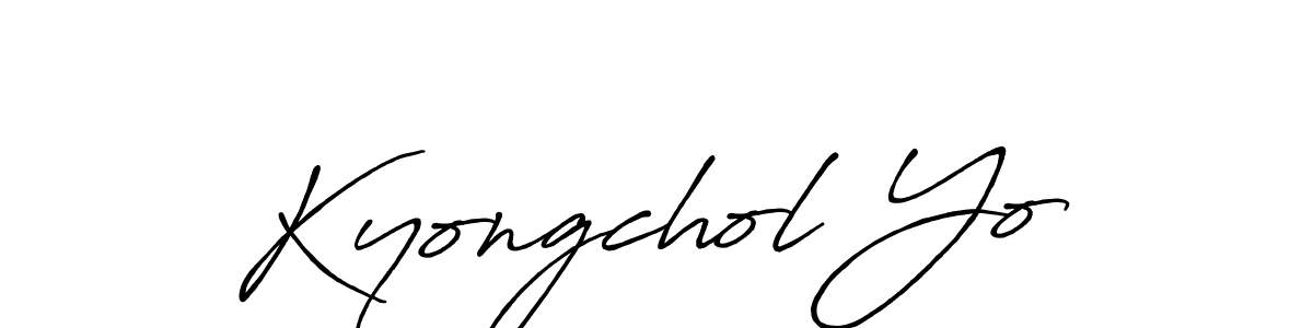 You should practise on your own different ways (Antro_Vectra_Bolder) to write your name (Kyongchol Yo) in signature. don't let someone else do it for you. Kyongchol Yo signature style 7 images and pictures png