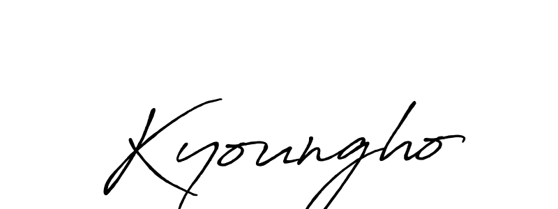 Also we have Kyoungho name is the best signature style. Create professional handwritten signature collection using Antro_Vectra_Bolder autograph style. Kyoungho signature style 7 images and pictures png