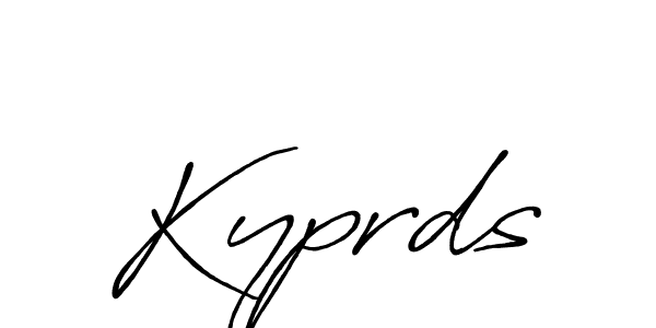 You should practise on your own different ways (Antro_Vectra_Bolder) to write your name (Kyprds) in signature. don't let someone else do it for you. Kyprds signature style 7 images and pictures png