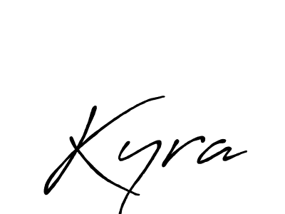 Use a signature maker to create a handwritten signature online. With this signature software, you can design (Antro_Vectra_Bolder) your own signature for name Kyra. Kyra signature style 7 images and pictures png