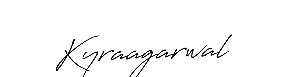 How to make Kyraagarwal name signature. Use Antro_Vectra_Bolder style for creating short signs online. This is the latest handwritten sign. Kyraagarwal signature style 7 images and pictures png