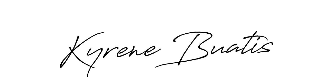 if you are searching for the best signature style for your name Kyrene Buatis. so please give up your signature search. here we have designed multiple signature styles  using Antro_Vectra_Bolder. Kyrene Buatis signature style 7 images and pictures png