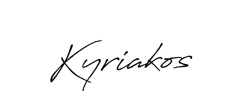 Design your own signature with our free online signature maker. With this signature software, you can create a handwritten (Antro_Vectra_Bolder) signature for name Kyriakos. Kyriakos signature style 7 images and pictures png