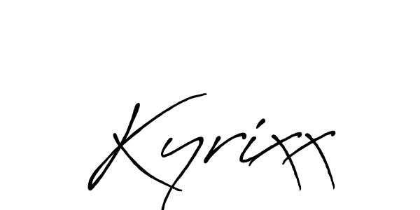 Create a beautiful signature design for name Kyrixx. With this signature (Antro_Vectra_Bolder) fonts, you can make a handwritten signature for free. Kyrixx signature style 7 images and pictures png