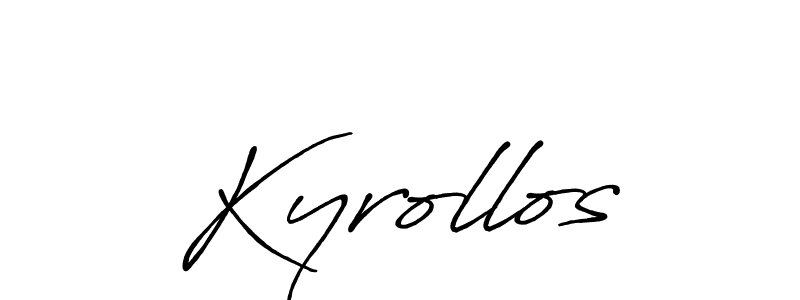 Use a signature maker to create a handwritten signature online. With this signature software, you can design (Antro_Vectra_Bolder) your own signature for name Kyrollos. Kyrollos signature style 7 images and pictures png