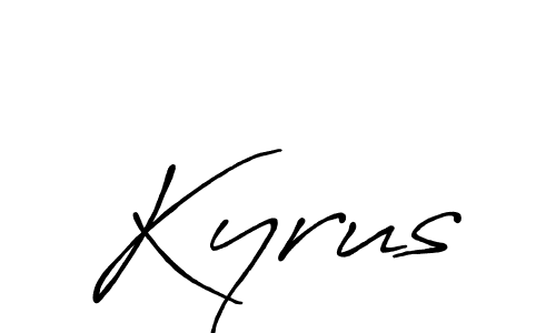 Use a signature maker to create a handwritten signature online. With this signature software, you can design (Antro_Vectra_Bolder) your own signature for name Kyrus. Kyrus signature style 7 images and pictures png