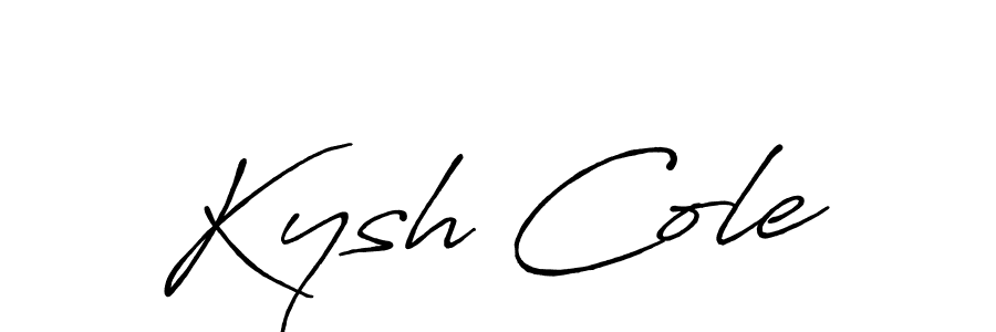 The best way (Antro_Vectra_Bolder) to make a short signature is to pick only two or three words in your name. The name Kysh Cole include a total of six letters. For converting this name. Kysh Cole signature style 7 images and pictures png
