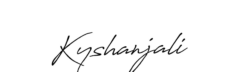 How to make Kyshanjali name signature. Use Antro_Vectra_Bolder style for creating short signs online. This is the latest handwritten sign. Kyshanjali signature style 7 images and pictures png