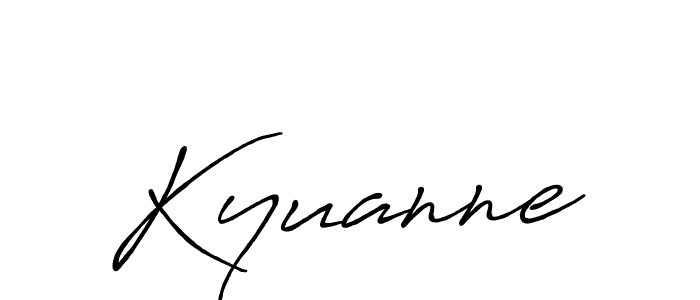 Use a signature maker to create a handwritten signature online. With this signature software, you can design (Antro_Vectra_Bolder) your own signature for name Kyuanne. Kyuanne signature style 7 images and pictures png