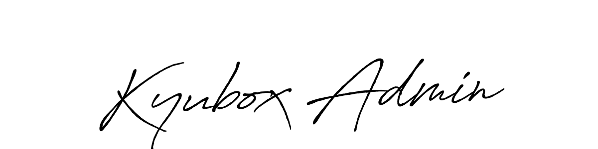Here are the top 10 professional signature styles for the name Kyubox Admin. These are the best autograph styles you can use for your name. Kyubox Admin signature style 7 images and pictures png