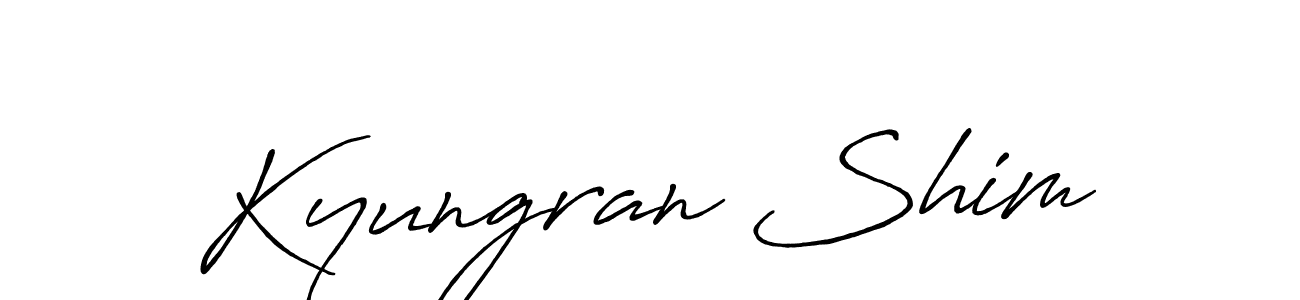 Create a beautiful signature design for name Kyungran Shim. With this signature (Antro_Vectra_Bolder) fonts, you can make a handwritten signature for free. Kyungran Shim signature style 7 images and pictures png