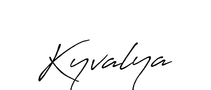 Design your own signature with our free online signature maker. With this signature software, you can create a handwritten (Antro_Vectra_Bolder) signature for name Kyvalya. Kyvalya signature style 7 images and pictures png