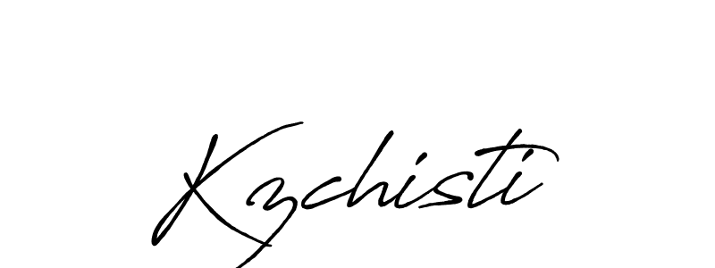 Make a beautiful signature design for name Kzchisti. With this signature (Antro_Vectra_Bolder) style, you can create a handwritten signature for free. Kzchisti signature style 7 images and pictures png