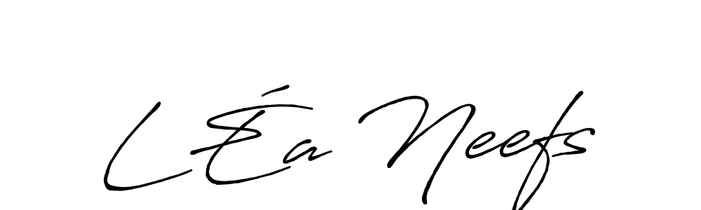 The best way (Antro_Vectra_Bolder) to make a short signature is to pick only two or three words in your name. The name LÉa Neefs include a total of six letters. For converting this name. LÉa Neefs signature style 7 images and pictures png