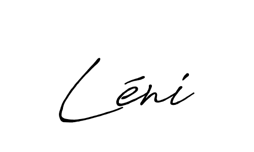 Also You can easily find your signature by using the search form. We will create Léni name handwritten signature images for you free of cost using Antro_Vectra_Bolder sign style. Léni signature style 7 images and pictures png