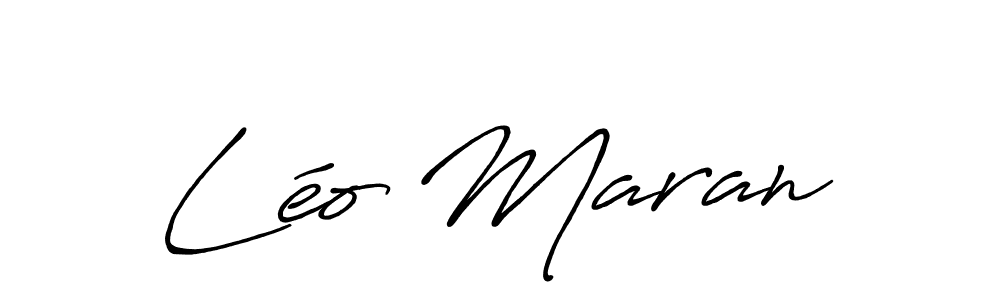 Léo Maran stylish signature style. Best Handwritten Sign (Antro_Vectra_Bolder) for my name. Handwritten Signature Collection Ideas for my name Léo Maran. Léo Maran signature style 7 images and pictures png