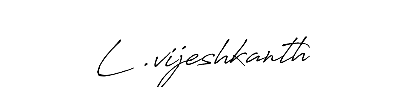 Create a beautiful signature design for name L .vijeshkanth. With this signature (Antro_Vectra_Bolder) fonts, you can make a handwritten signature for free. L .vijeshkanth signature style 7 images and pictures png