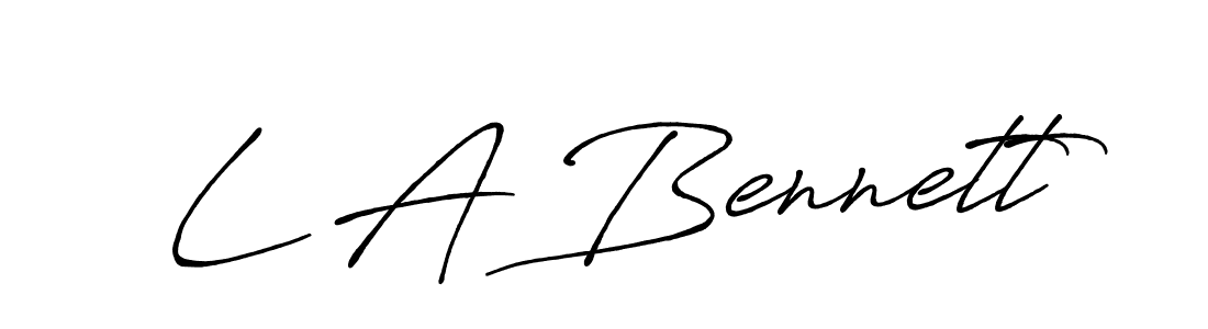 Also You can easily find your signature by using the search form. We will create L A Bennett name handwritten signature images for you free of cost using Antro_Vectra_Bolder sign style. L A Bennett signature style 7 images and pictures png