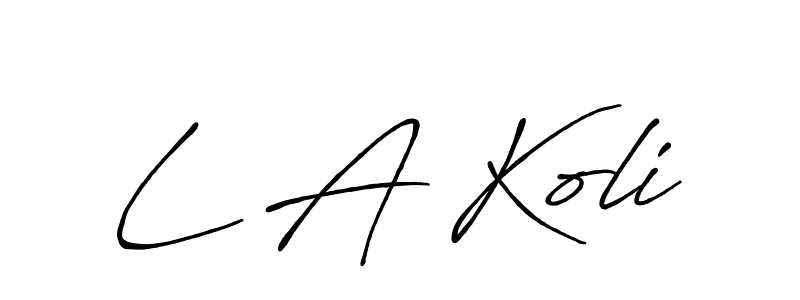 It looks lik you need a new signature style for name L A Koli. Design unique handwritten (Antro_Vectra_Bolder) signature with our free signature maker in just a few clicks. L A Koli signature style 7 images and pictures png