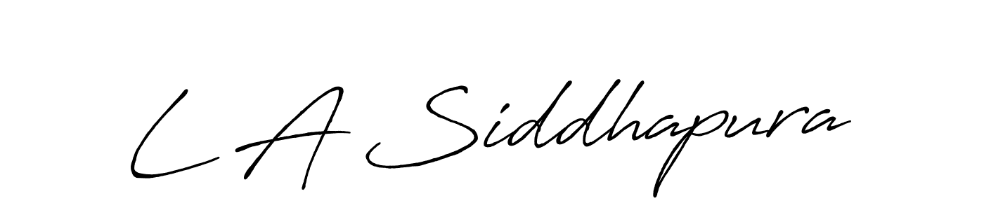 Design your own signature with our free online signature maker. With this signature software, you can create a handwritten (Antro_Vectra_Bolder) signature for name L A Siddhapura. L A Siddhapura signature style 7 images and pictures png