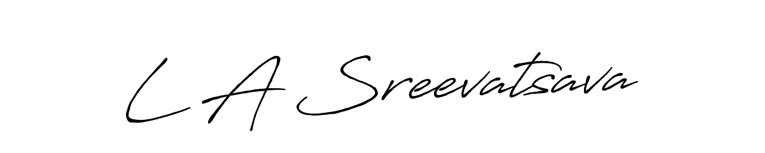 Make a beautiful signature design for name L A Sreevatsava. With this signature (Antro_Vectra_Bolder) style, you can create a handwritten signature for free. L A Sreevatsava signature style 7 images and pictures png