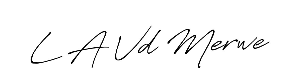 Similarly Antro_Vectra_Bolder is the best handwritten signature design. Signature creator online .You can use it as an online autograph creator for name L A Vd Merwe. L A Vd Merwe signature style 7 images and pictures png