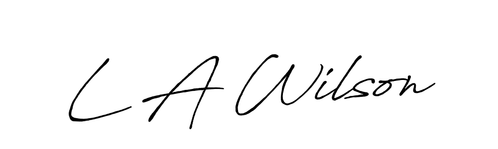 How to make L A Wilson signature? Antro_Vectra_Bolder is a professional autograph style. Create handwritten signature for L A Wilson name. L A Wilson signature style 7 images and pictures png
