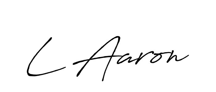 Also You can easily find your signature by using the search form. We will create L Aaron name handwritten signature images for you free of cost using Antro_Vectra_Bolder sign style. L Aaron signature style 7 images and pictures png