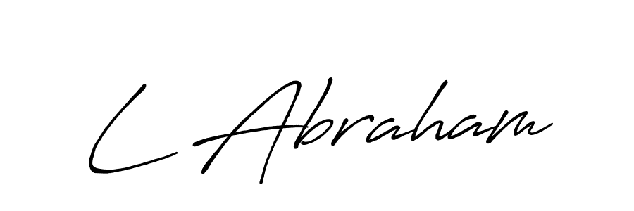 Create a beautiful signature design for name L Abraham. With this signature (Antro_Vectra_Bolder) fonts, you can make a handwritten signature for free. L Abraham signature style 7 images and pictures png