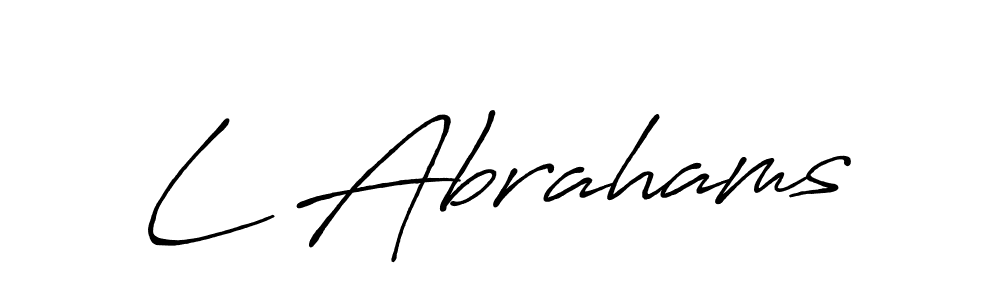 Once you've used our free online signature maker to create your best signature Antro_Vectra_Bolder style, it's time to enjoy all of the benefits that L Abrahams name signing documents. L Abrahams signature style 7 images and pictures png