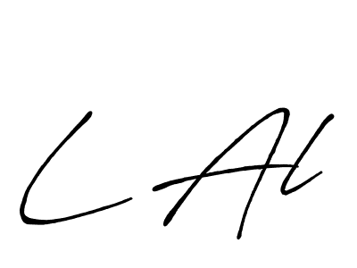 How to make L Al signature? Antro_Vectra_Bolder is a professional autograph style. Create handwritten signature for L Al name. L Al signature style 7 images and pictures png