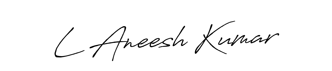 Also we have L Aneesh Kumar name is the best signature style. Create professional handwritten signature collection using Antro_Vectra_Bolder autograph style. L Aneesh Kumar signature style 7 images and pictures png