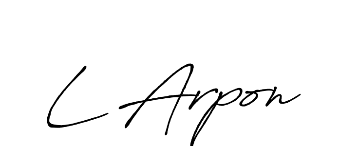 Design your own signature with our free online signature maker. With this signature software, you can create a handwritten (Antro_Vectra_Bolder) signature for name L Arpon. L Arpon signature style 7 images and pictures png