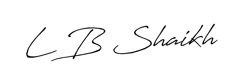 L B Shaikh stylish signature style. Best Handwritten Sign (Antro_Vectra_Bolder) for my name. Handwritten Signature Collection Ideas for my name L B Shaikh. L B Shaikh signature style 7 images and pictures png