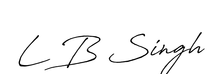Design your own signature with our free online signature maker. With this signature software, you can create a handwritten (Antro_Vectra_Bolder) signature for name L B Singh. L B Singh signature style 7 images and pictures png