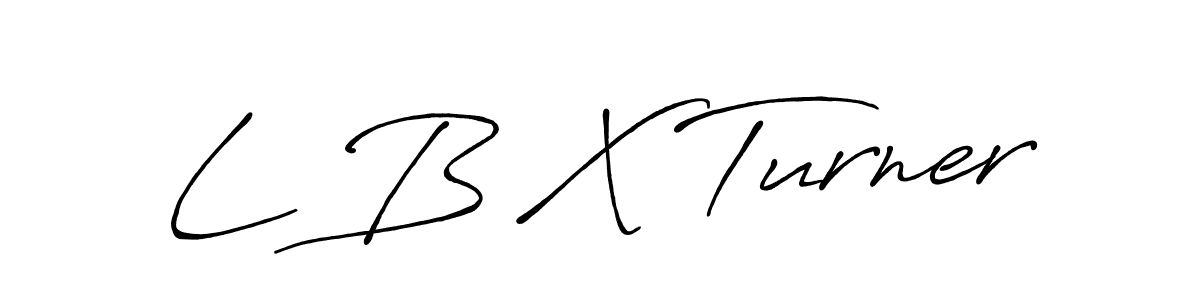 Antro_Vectra_Bolder is a professional signature style that is perfect for those who want to add a touch of class to their signature. It is also a great choice for those who want to make their signature more unique. Get L B X Turner name to fancy signature for free. L B X Turner signature style 7 images and pictures png