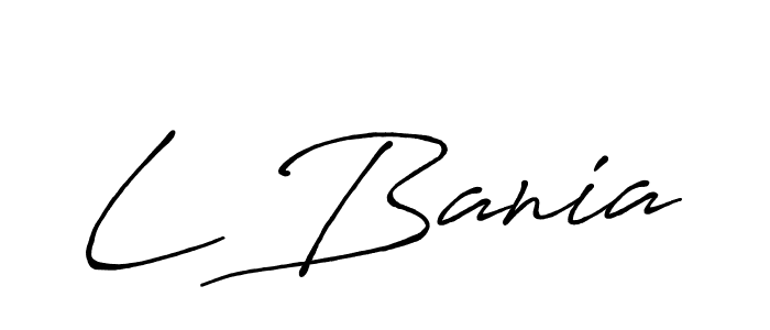 You should practise on your own different ways (Antro_Vectra_Bolder) to write your name (L Bania) in signature. don't let someone else do it for you. L Bania signature style 7 images and pictures png